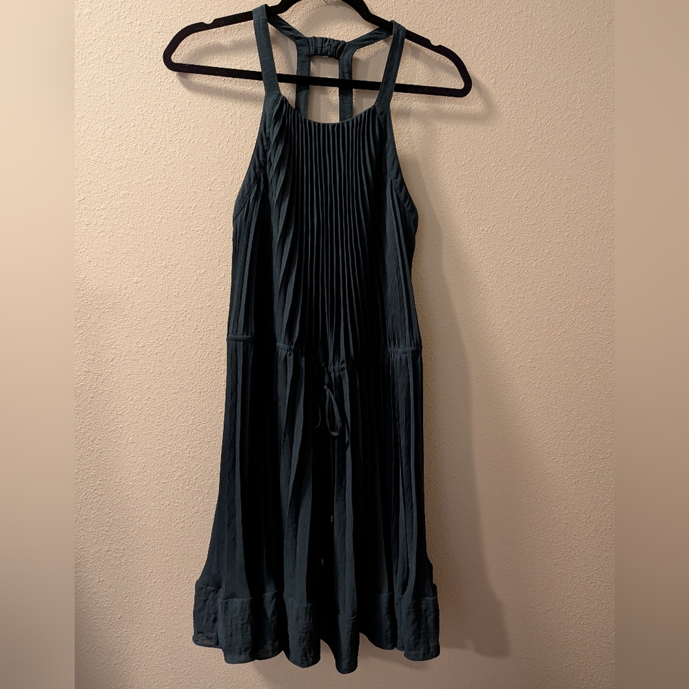 Rebecca Taylor Green Pleated Dress Size 6
